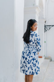 Blue Bloom Wrap Dress - Image 3